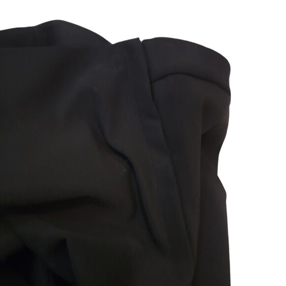 MM LAFLEUR Pants Trousers Woman 4 Black Back Seam Slit Hem Basic Career Office - Picture 5 of 8